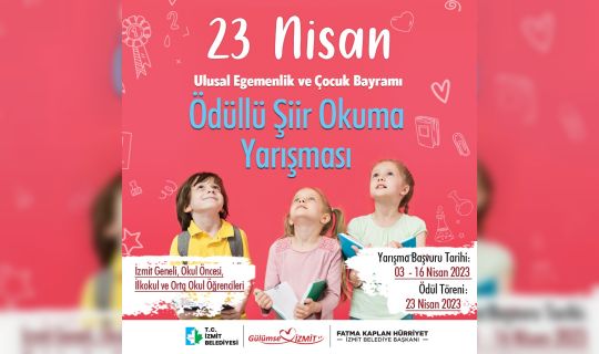 İzmit Belediyesi, 23 Nisan temalı  online şiir okuma yarışması düzenliyor