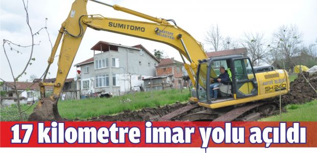 17 kilometre imar yolu açıldı