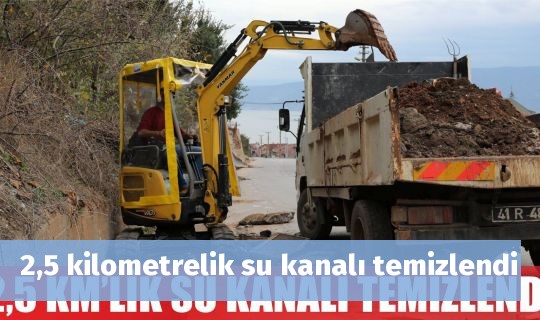 2,5 kilometrelik su kanalı temizlendi