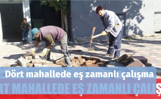 Dört mahallede eş zamanlı çalışma