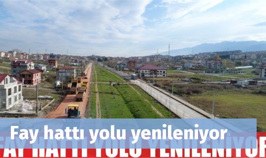 Fay hattı yolu yenileniyor