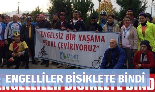 ENGELLİLER BİSİKLETE BİNDİ