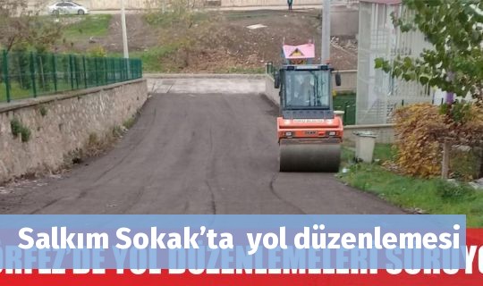 Salkım Sokak’ta  yol düzenlemesi