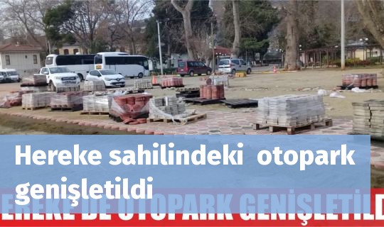 Hereke sahilindeki  otopark genişletildi