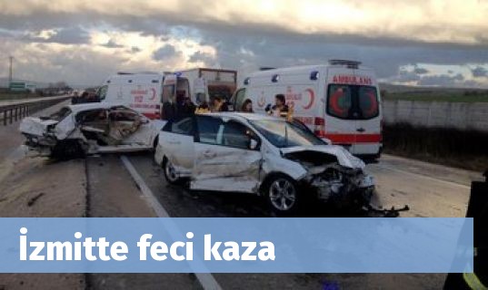 İzmitte feci kaza