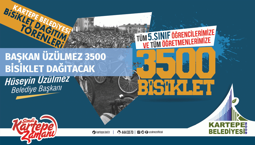 BAŞKAN ÜZÜLMEZ 3500 BİSİKLET DAĞITACAK