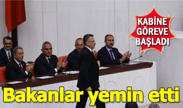 Bakanlar yemin etti, kabine göreve başladı
