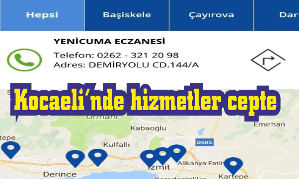 Kocaeli’nde hizmetler cepte