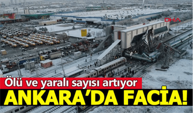Ankara'da hızlı tren kontrol lokomotifine çarptı:Ölü sayısı artıyor