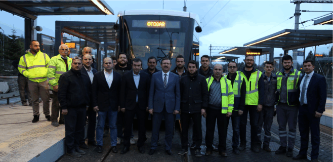 2. etabın ilk test sürüşünü  Genel Sekreter Bayram Yaptı