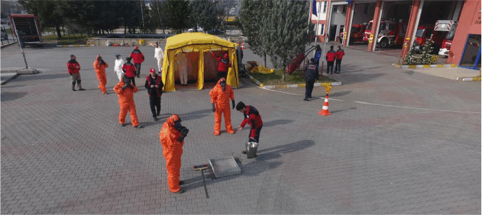 Gönüllü İtfaiyecilere, kimyasal eğitimi verildi