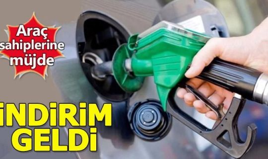 Benzin ve motorine indirim yapıldı