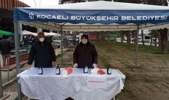 Büyükşehir, Perşembe Pazarı’na dezenfekte çadırı kurdu