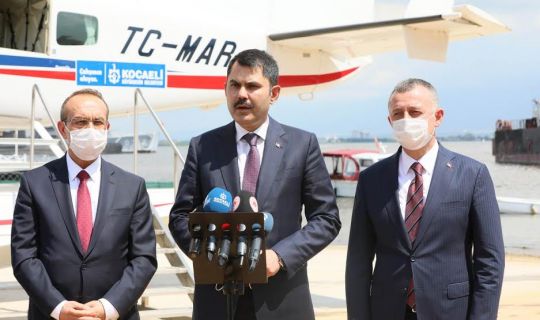 Bakan Kurum ‘’Büyükşehir uçağı Marmara’yı denetleyecek’’