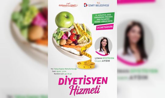 İzmit Belediyesinden ücretsiz diyetisyen hizmeti