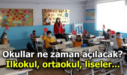 Okullarda yüz yüze eğitim 1 Mart'ta başlıyor