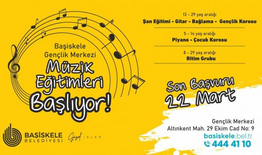 Başiskele’de, Ücretsiz Müzik Eğitimleri Başlıyor