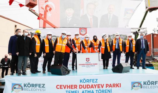 Cevher Dudayev Parkı’nın temeli atıldı