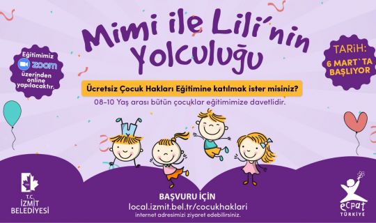 İzmit Belediyesi, çocuklara haklarını Mimi ve Lili ile öğretecek