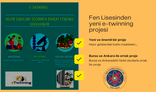 Med Marine Tuncer Şen Fen Lisesinden yeni e-twinning projesi