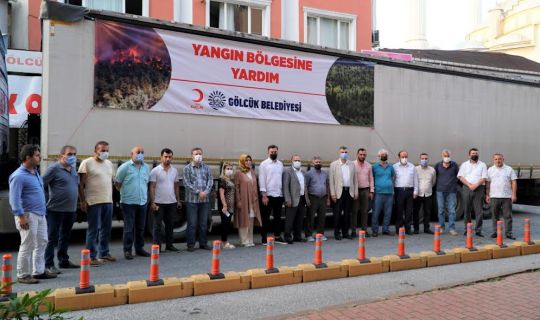 GÖLCÜK YANGINLARDAN ETKİLENEN VATANDAŞLARIMIZIN YANINDA