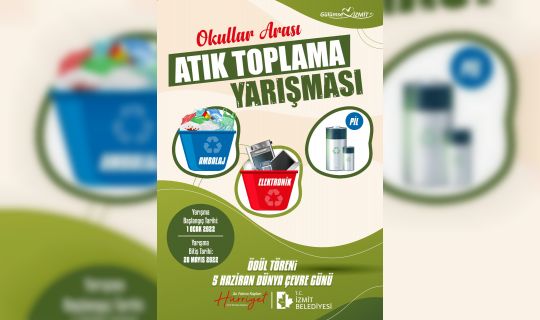 İzmit Belediyesinin okullar arası atık toplama yarışması sürüyor