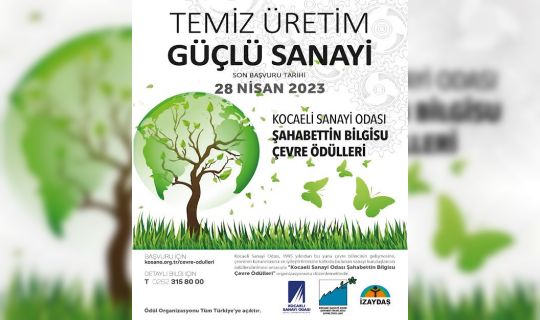KSO Şahabettin Bilgisu Çevre Ödülleri’ne başvurular uzatıldı