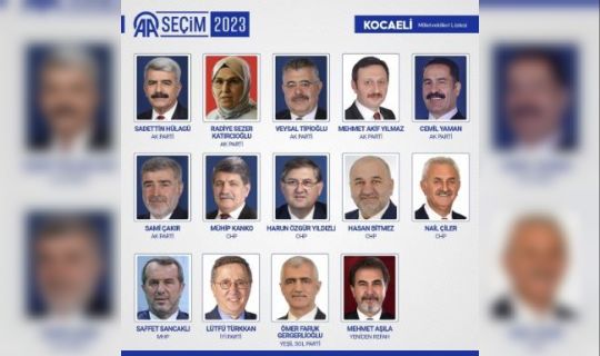 Kocaeli’nin milletvekilleri, belli oldu