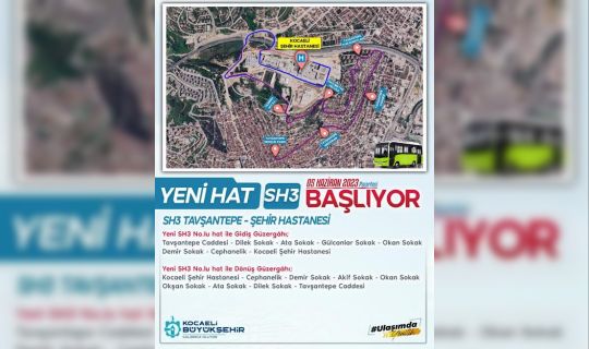 Şehir Hastanesi için SH3 sefere başlıyor