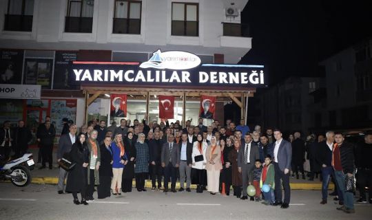 Yarımcalılar Derneğinden, Başkan Söğüt’e meşaleli karşılama