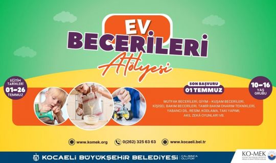 KO-MEK, Gençlere, çeşitli ev becerileri öğretecek