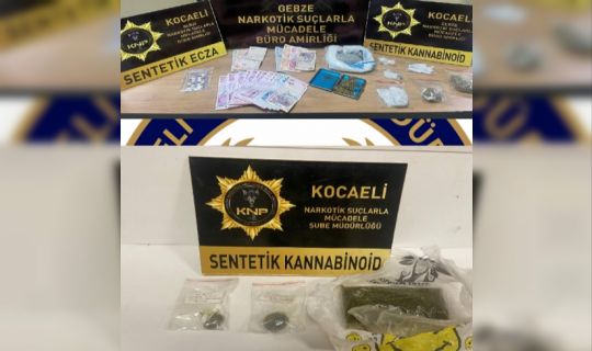 KOCAELİ NARKOTİK ŞUBE, OPERASYONLARDA 8 ŞÜPHELİ ELE YAKALADI