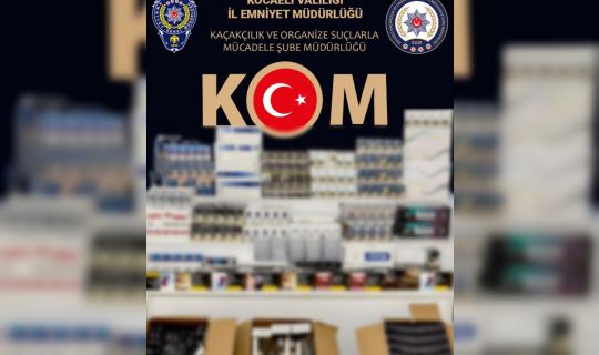 Kocaeli Kaçakçılık ve Organize Suçlarla Mücadele Müdürlüğünden operasyon