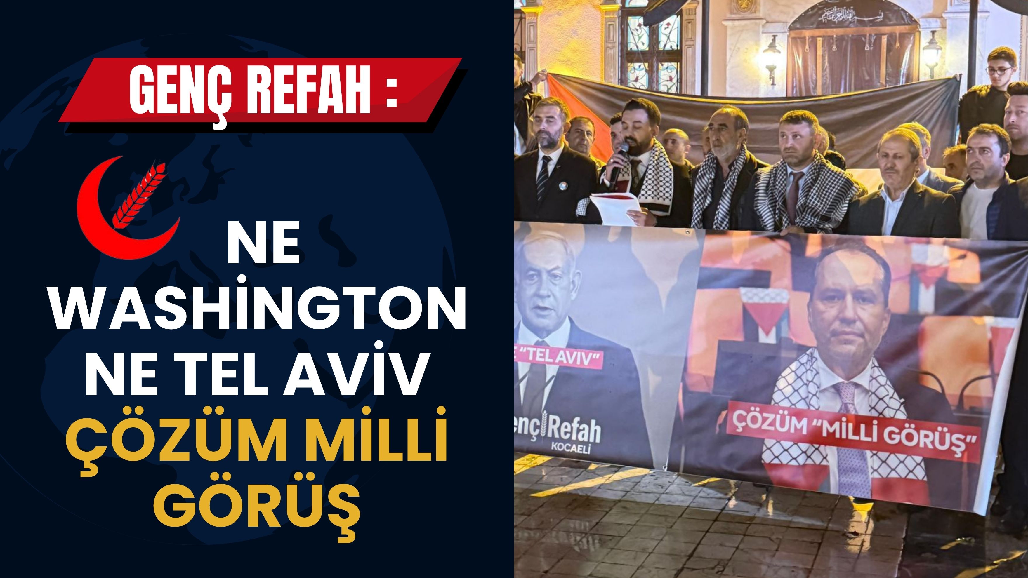 Genç refahtan anlamlı pankart