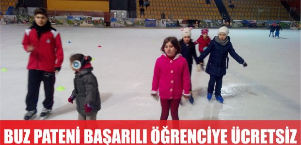  Buz pateni başarılı öğrenciye ücretsiz