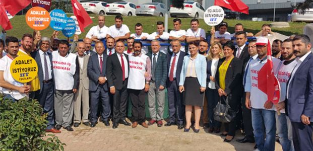  CHP IFF işçisine destek verdi