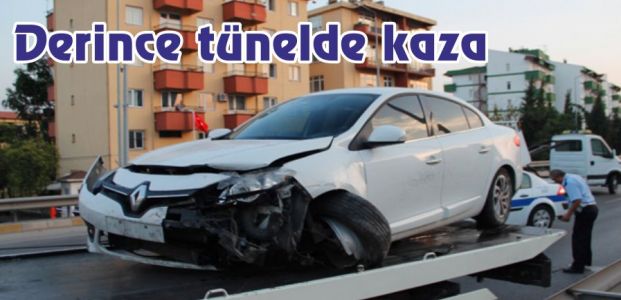 Derince tünelde kaza