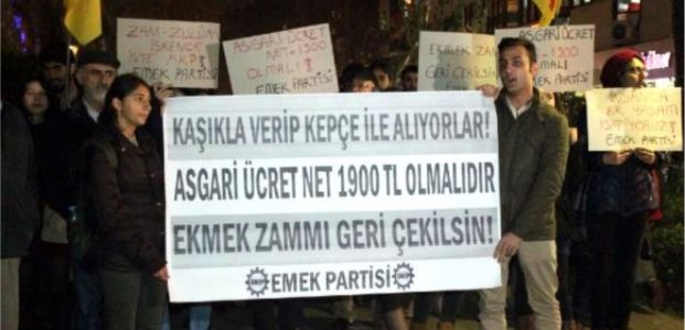  Ekmek Zammını Protesto Ettiler