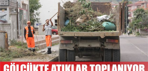 Gölcük'te atıklar toplanıyor