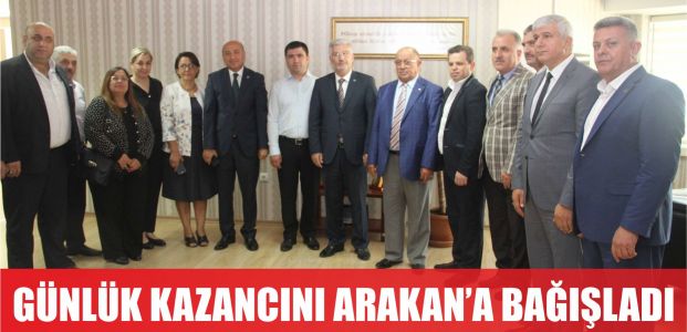  Günlük kazancını Arakan’a bağışladı