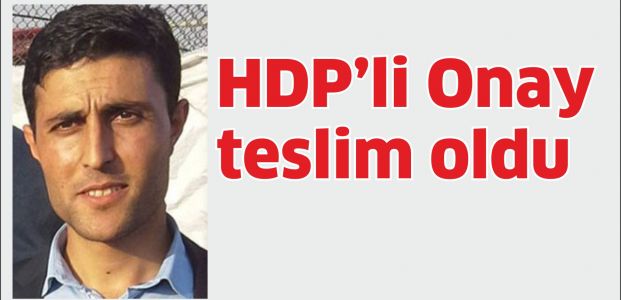 HDP'li Onay teslim oldu