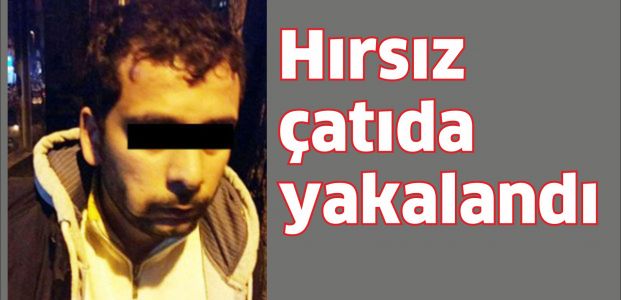 Hırsız çatıda yakalandı