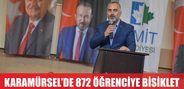 Karamürsel'de 872 öğrenciye bisiklet dağıtıldı