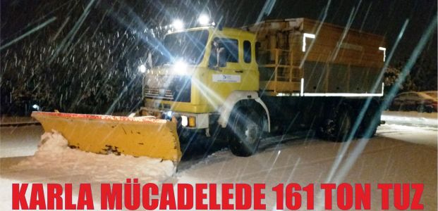  KARLA MÜCADELEDE 161 TON TUZ KULLANILDI