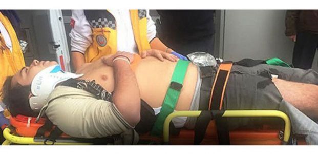  Karşıya geçmek isterken ölümden döndü