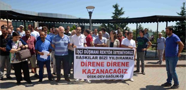 Kocaeli'de işten çıkartılan işçilerden eylem