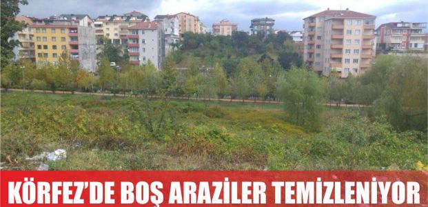  Körfez Belediyesi Boş Arazileri Temizlemeye Devam Ediyor