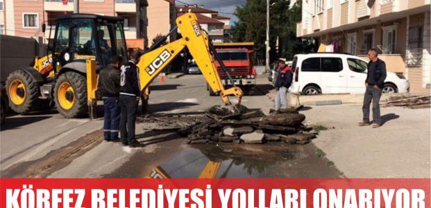  Körfez Belediyesi’nden Yollara Onarım