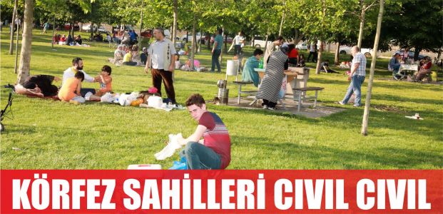  Körfez sahilleri cıvıl cıvıl