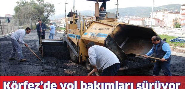 Körfez'de yol çalışmaları sürüyor